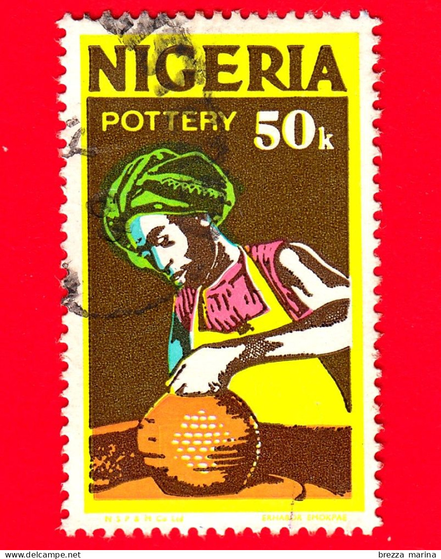 NIGERIA  - Usato - 1973 - Economia - Ceramica - Vasaio - Pottery - 50 - Nigeria (1961-...)