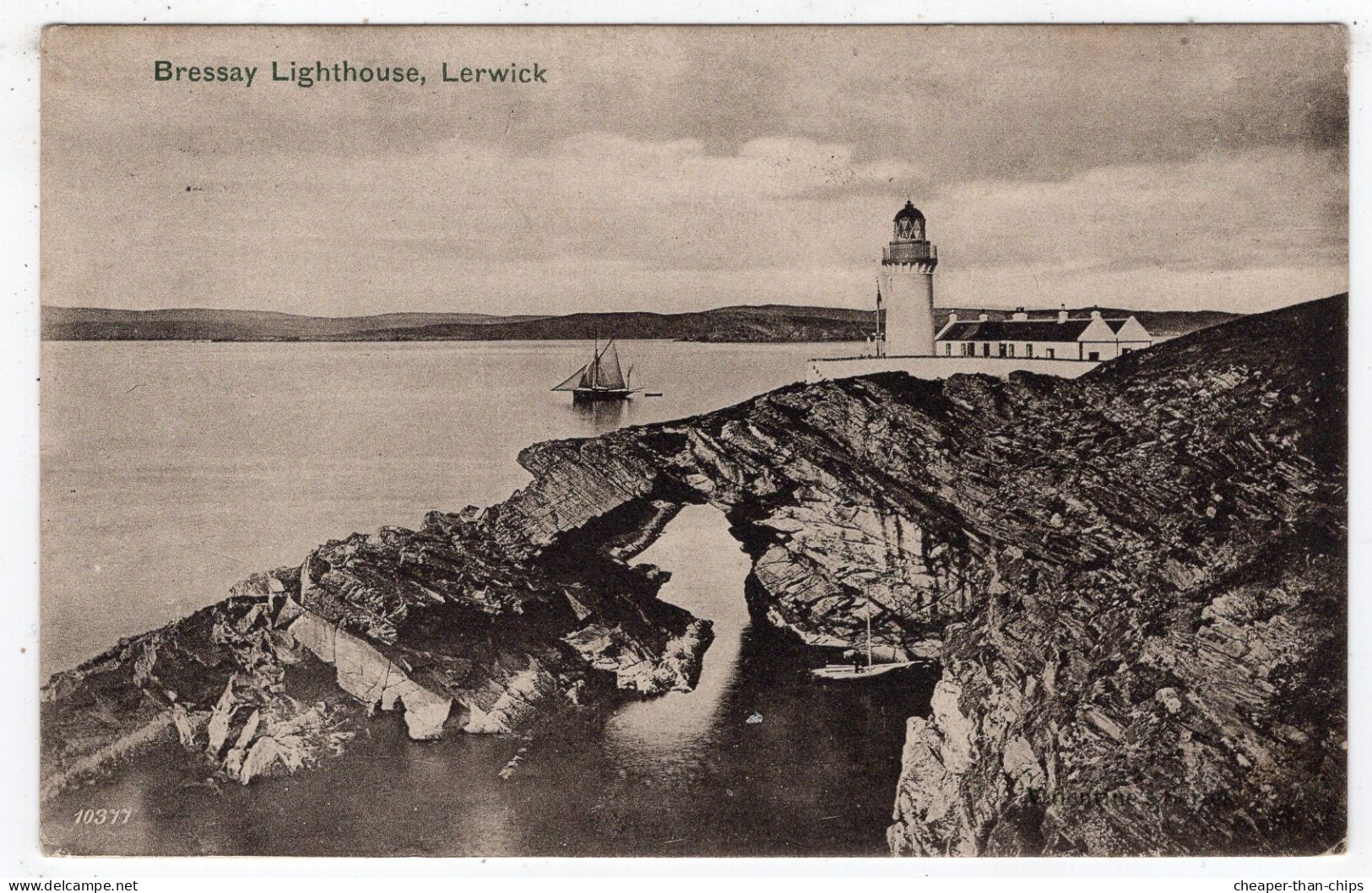 LERWICK - Bressay Lighthouse - Undivided Back - Shetland