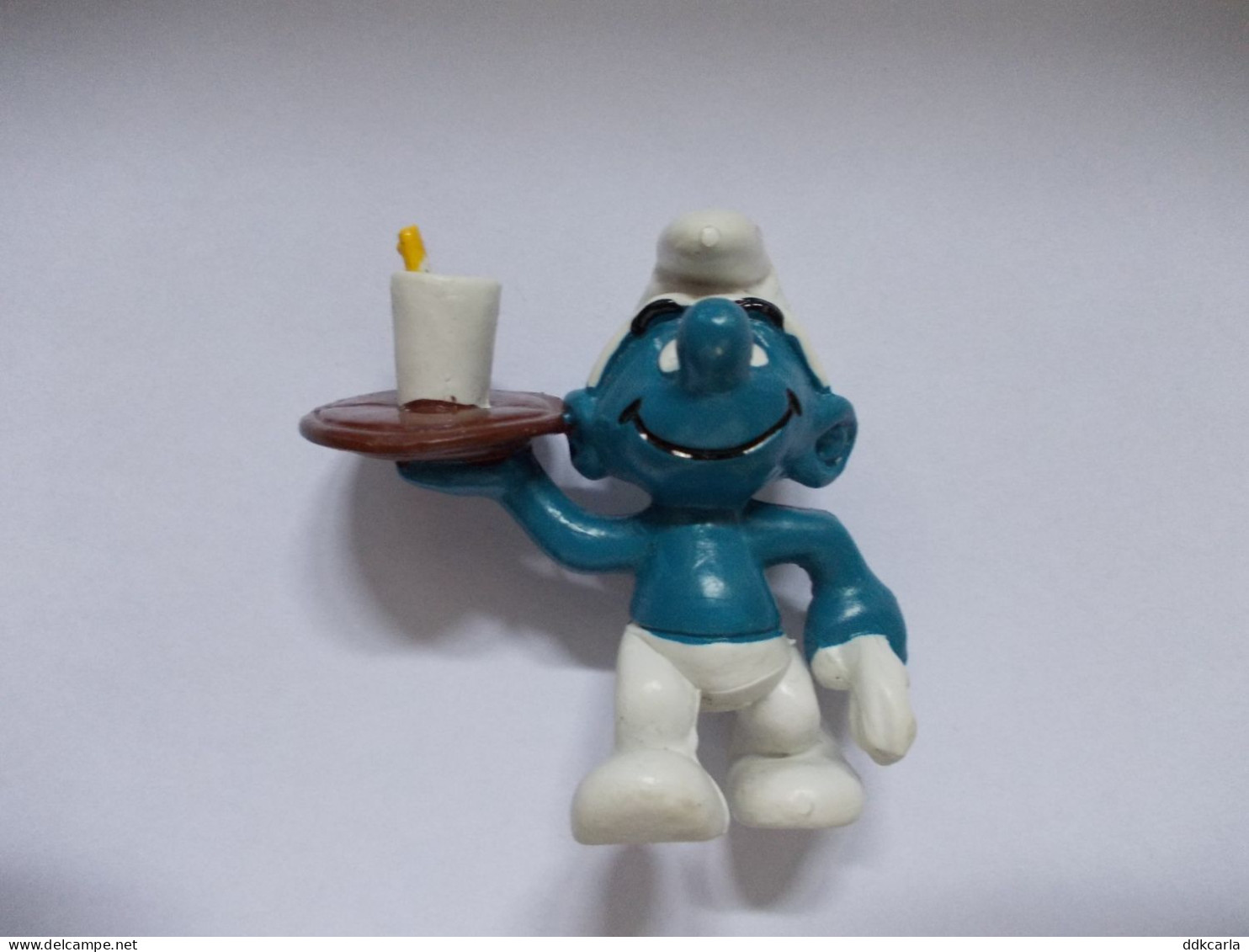 Figurine Schtroumpf / Smurf Met Dienschotel - Schlümpfe