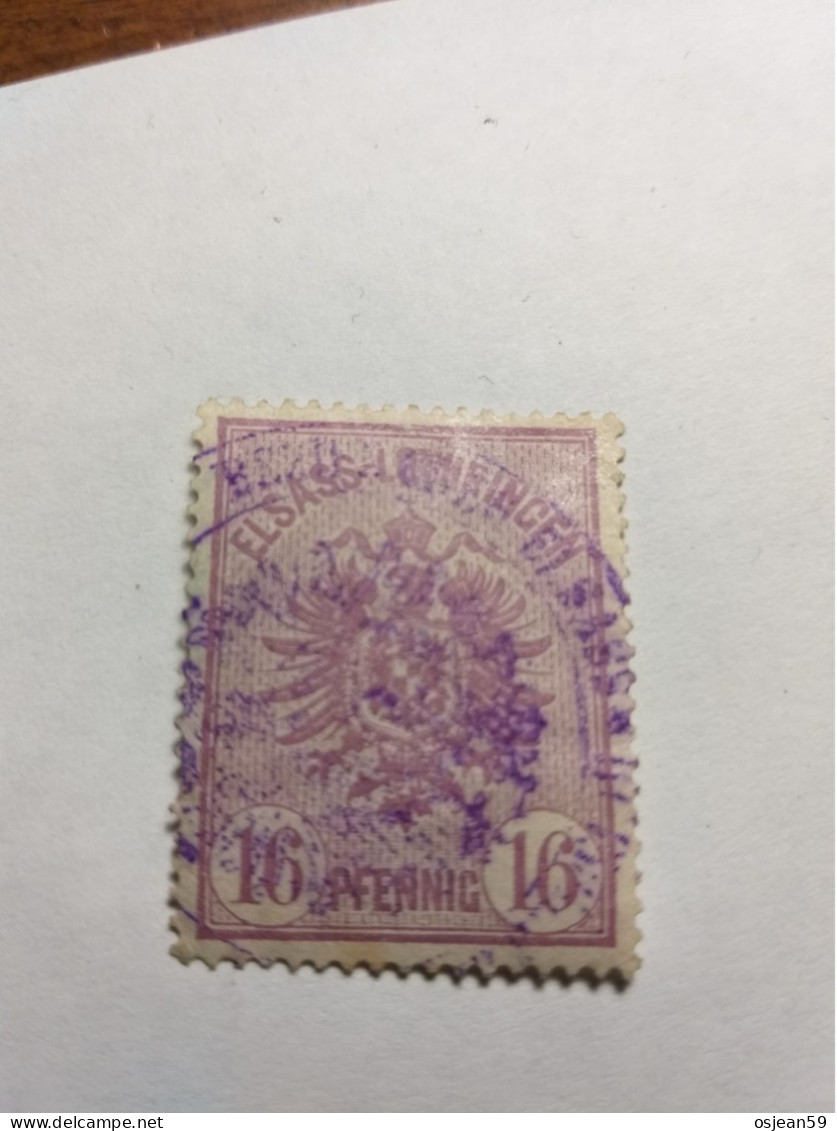 Fiscaux D'Alsace-Loraine.16 Pfennig. - Used Stamps