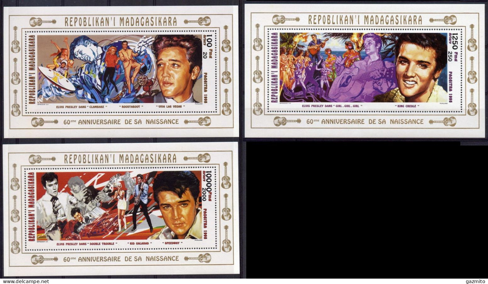 Madagascar 1995, Music, Elvis, 3BF - Elvis Presley