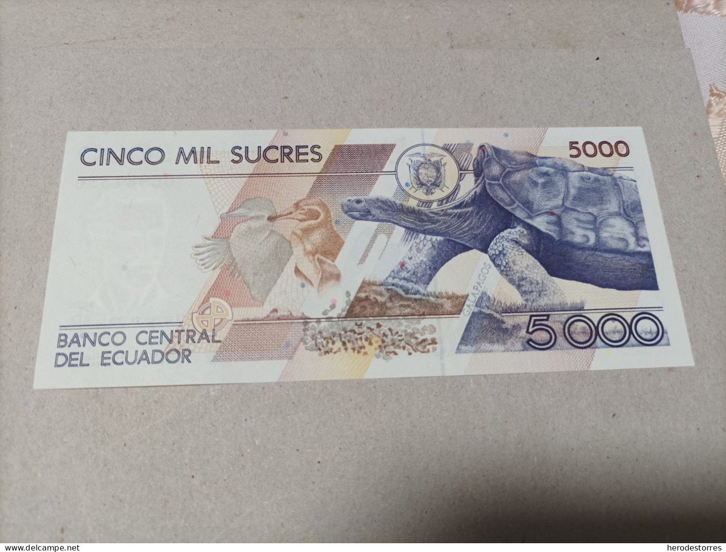 Billete De Ecuador De 5000 Sucres, Año 1999, UNC - Equateur