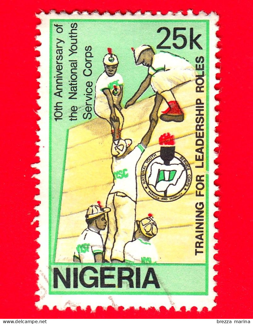 NIGERIA  - Usato - 1983 - 10 Anni Del Corpo Nazionale Dei Servizi Giovanili - Formazione Per Ruoli Di Leadership - 25 - Nigeria (1961-...)