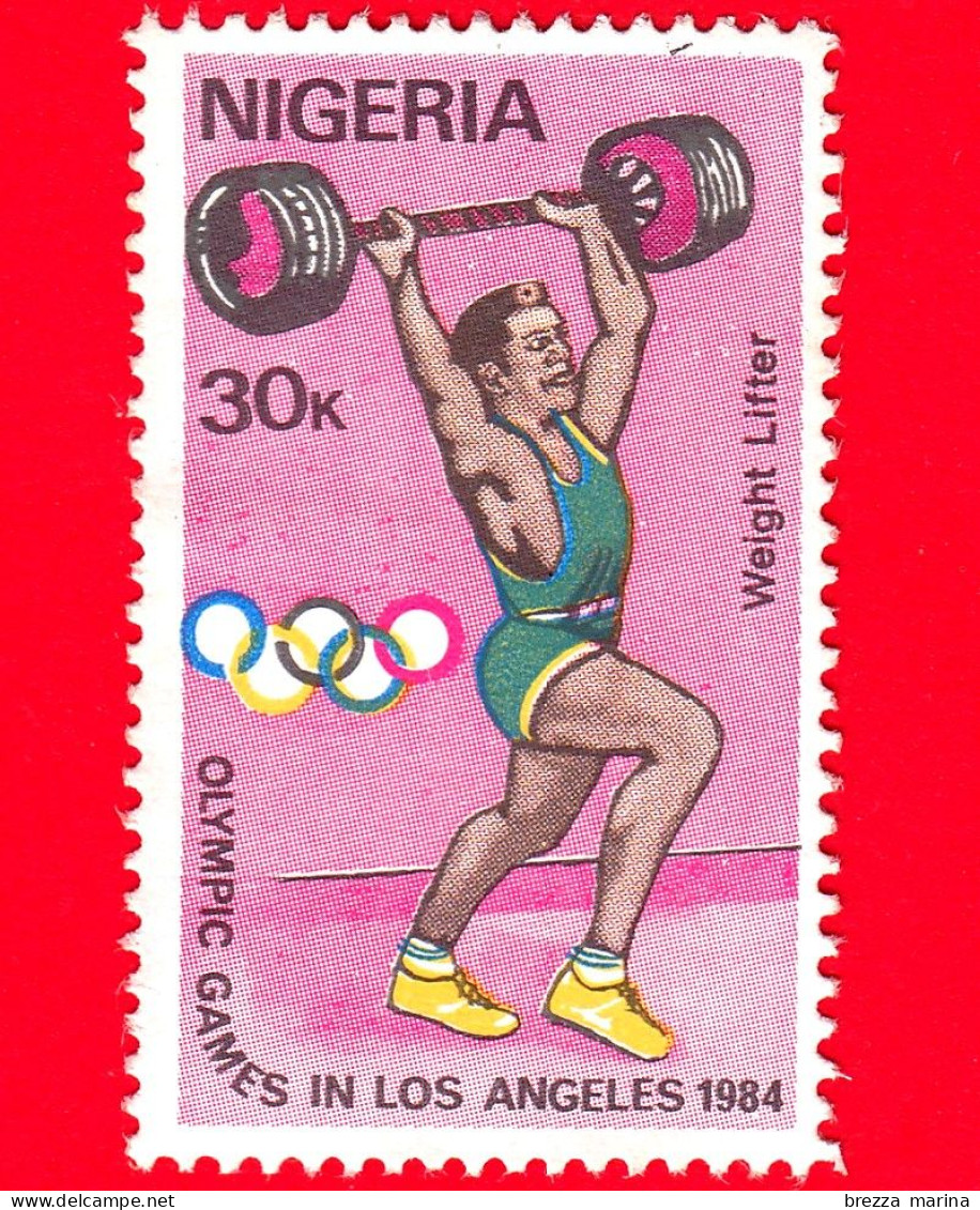 NIGERIA  - Usato - 1984 - Sport - Giochi Olimpici Estivi 1984 - Los Angeles - Sollevamento Pesi - 30 - Nigeria (1961-...)