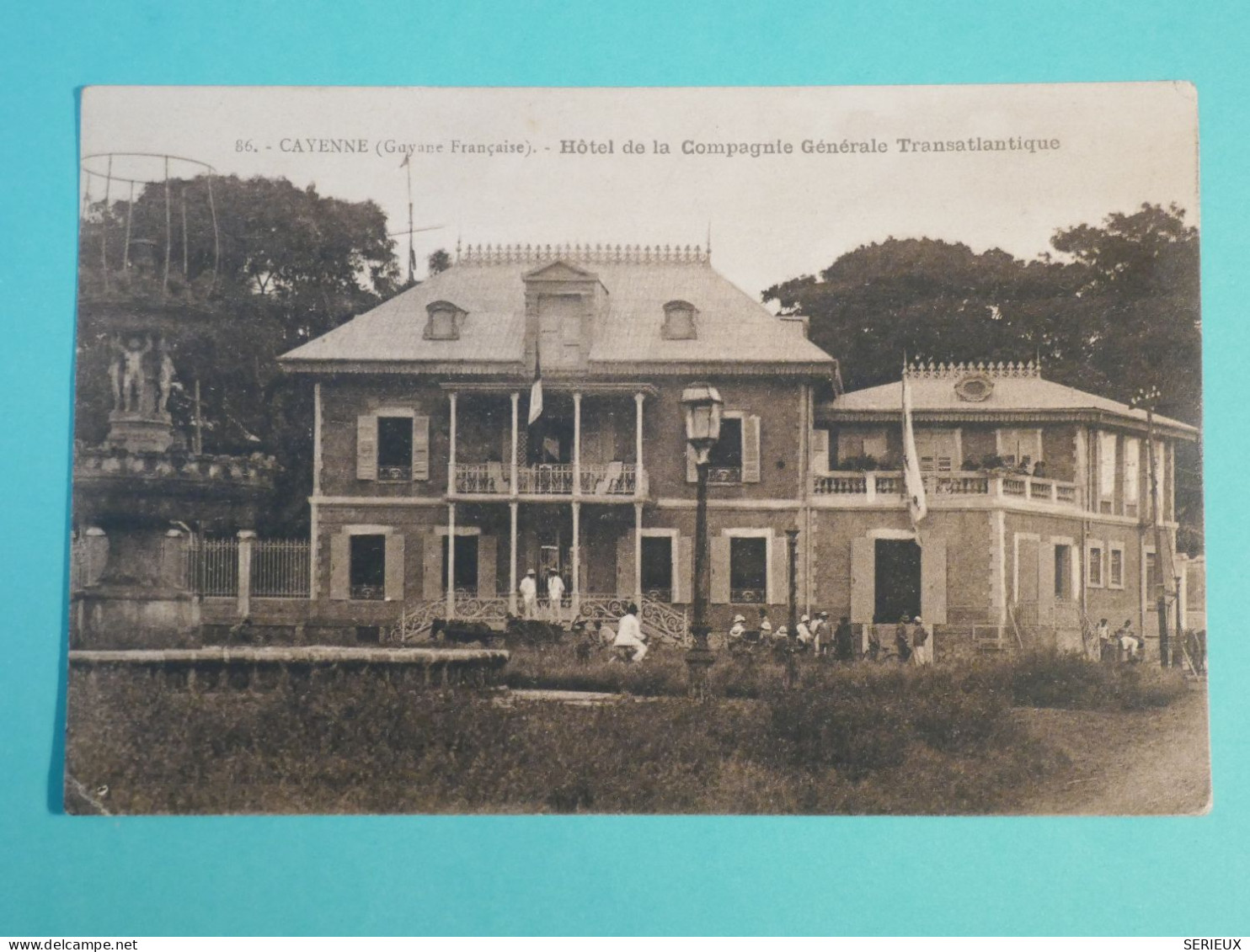 DJ 10  GUYANNE FRANCAISE    BELLE  CARTE   1929  CAYENNE A FORT DE F. MARTINIQUE .PUTEAUX FRANCE   +AFF. INTERESSANT+ - Storia Postale