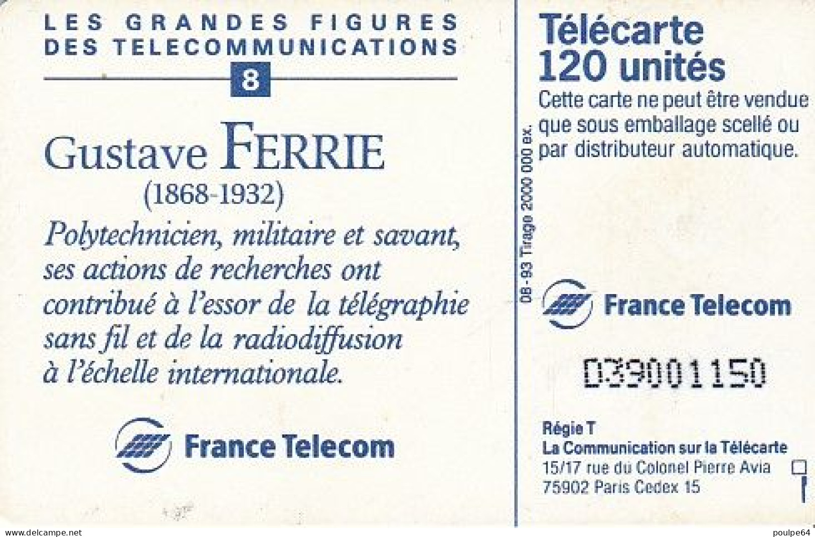 F437 - 08/1993 - GUSTAVE FERRIE - 120 OB1 - 1993