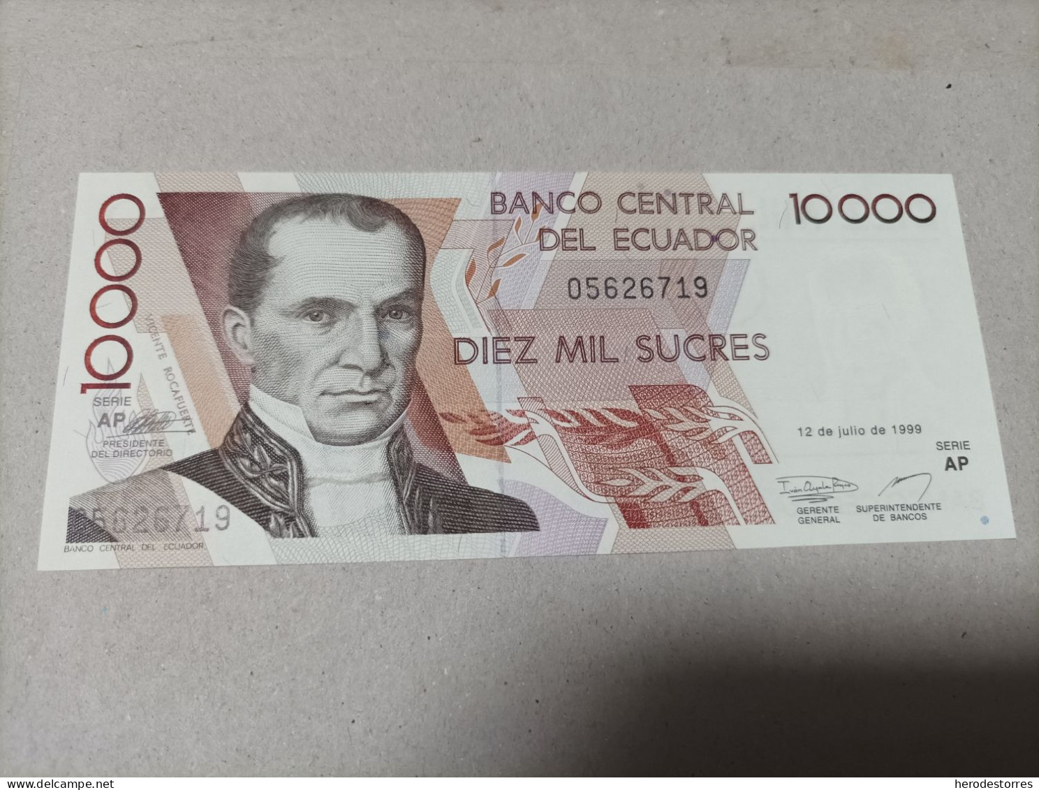 Billete De Ecuador De 10000 Sucres, Año 1999, UNC - Ecuador