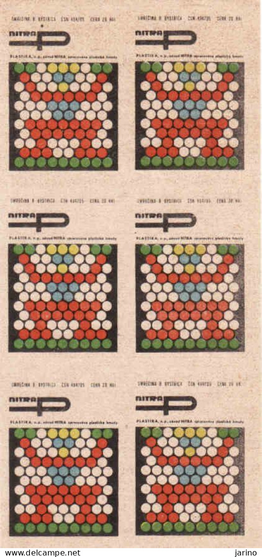 Slovakia - 6 Matchbox Labels, Plastika NITRA - Processing Of Plastic Materials - Boites D'allumettes - Etiquettes