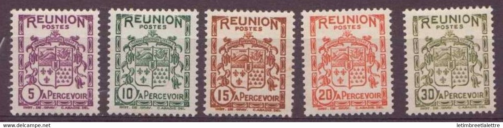 Réunion - Taxe - YT N° 16 à 20 **  - Neuf Sans Charnière - Postage Due