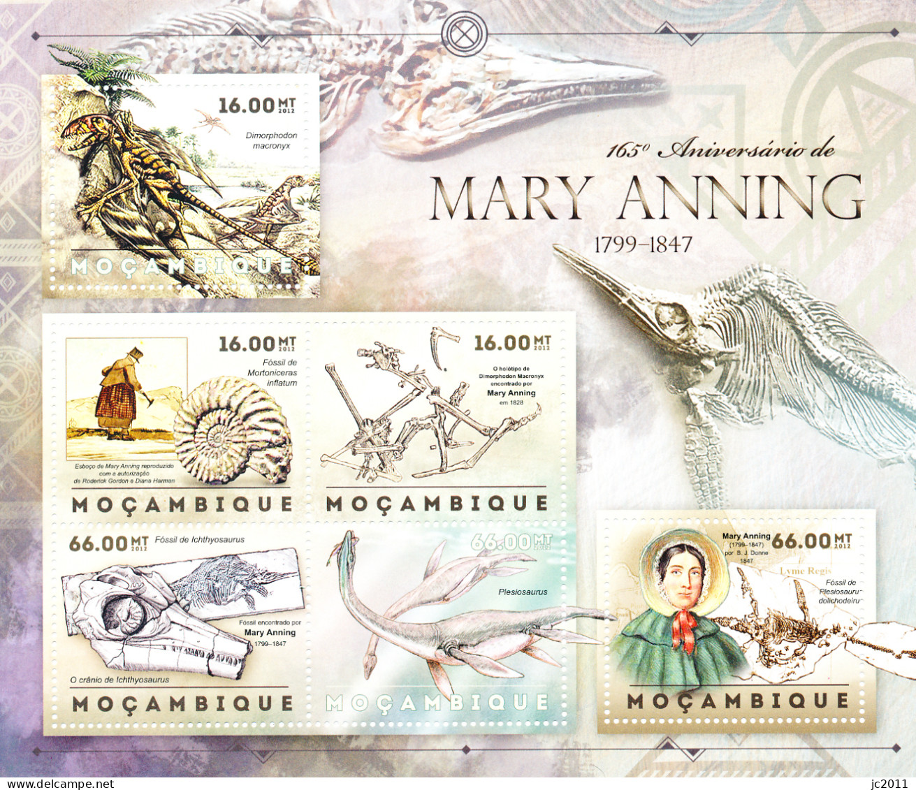 Mozambique - 2012 - Mary Anning - MNH - Mozambique