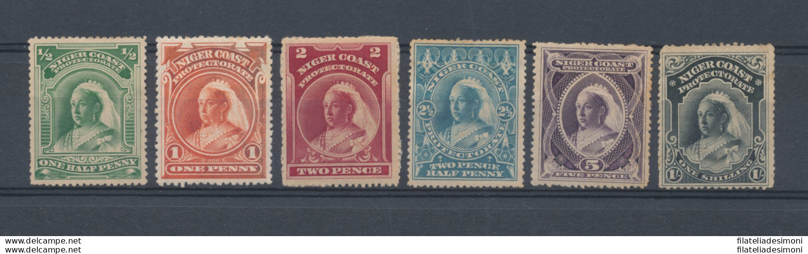 1894 Nigeria - Niger Coast Protectorate - Stanley Gibbons N. 51/56 - MH* (Poor Quality As Scan) - Sonstige & Ohne Zuordnung