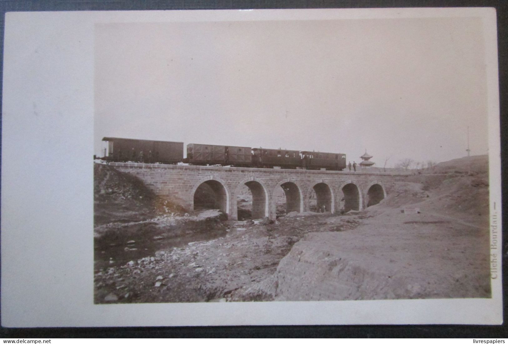 Chine Chemin Fer Shanxi Carte Photo Ancienne  Viaduc Train - Chine