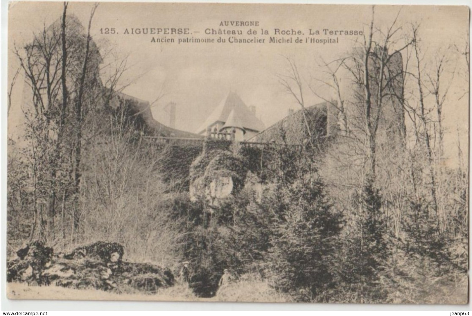 125. AIGUEPERSE. - Château De La Roche. La Terrasse ... - Aigueperse