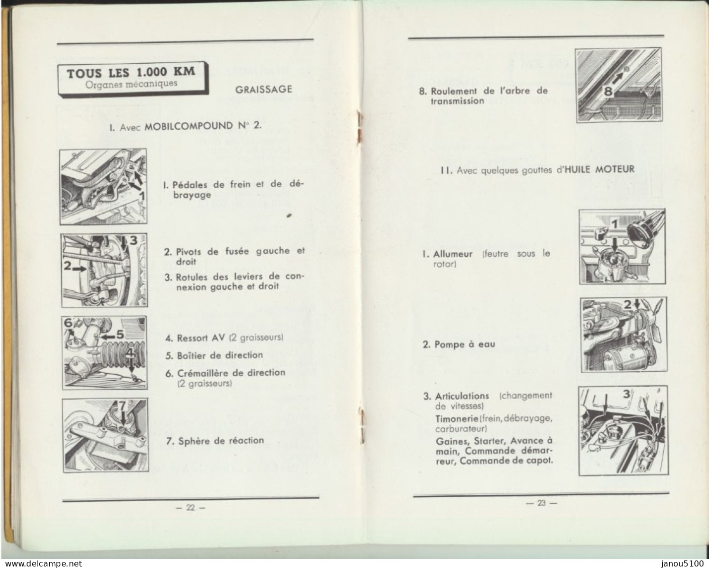 VIEUX PAPIERS   PLANS TECHNIQUES POUR   " VOITURES PEUGEOT  203 "      1955. - Maschinen