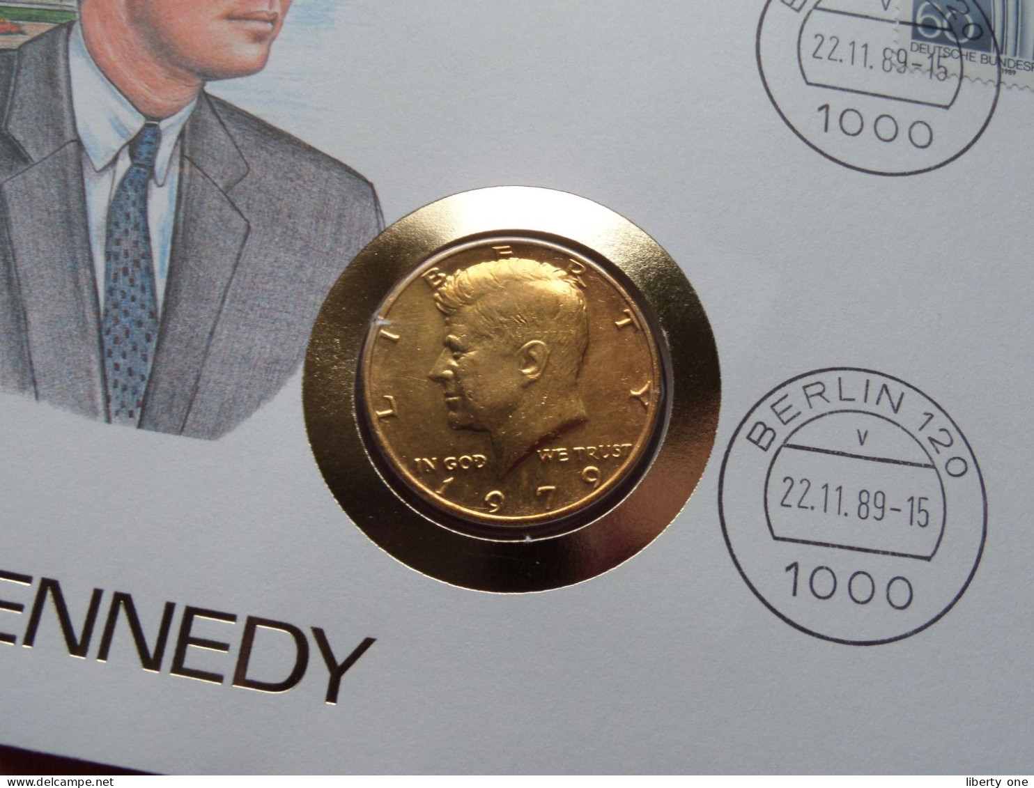 JOHN F. KENNEDY ( Half Dollar 1979 ) Berlin 1989 ( Zie/See Scans ) Numislettre N° 06506 ! - Commemoratifs