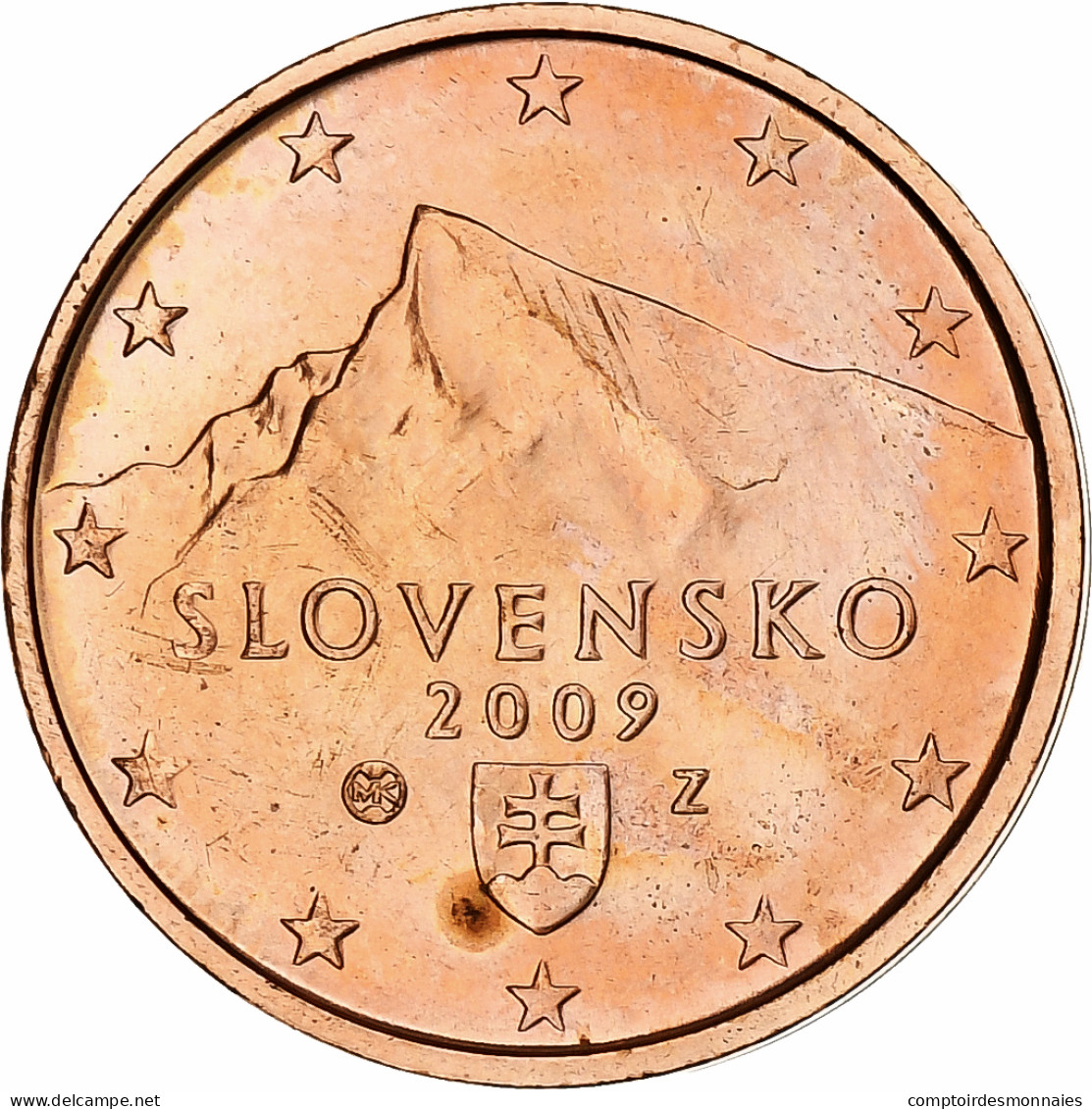 Slovaquie, 2 Euro Cent, 2009, Kremnica, SPL+, Cuivre Plaqué Acier, KM:96 - Slowakei