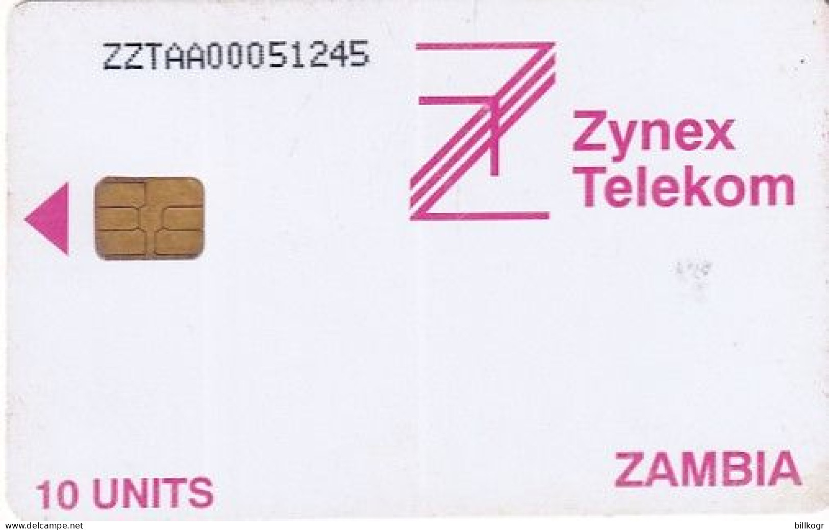 ZAMBIA - Zynex Telecom First Issue 10 Units, CN : ZZTAA, Used - Sambia