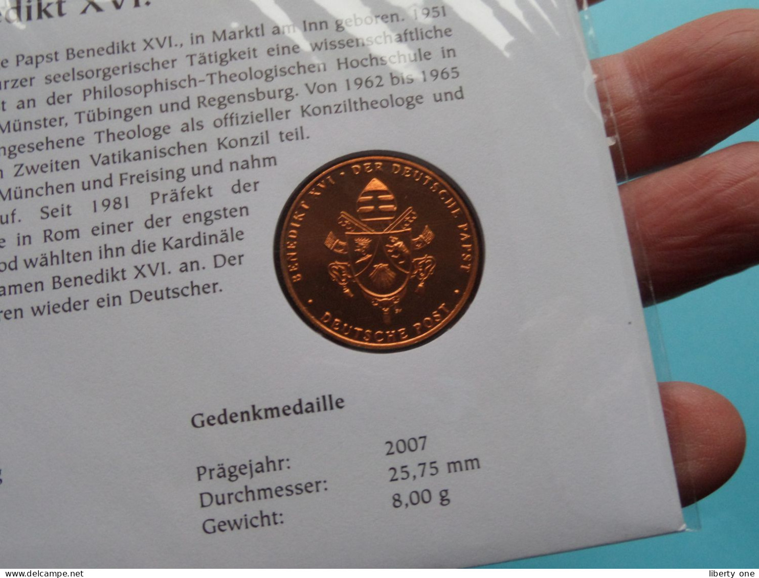 PAPST BENEDIKT XVI. Geburtstag ( Deutsche Post ) Berlin 2007 ( Zie/See Scans ) Numisbrief ! - Numismatische Enveloppen