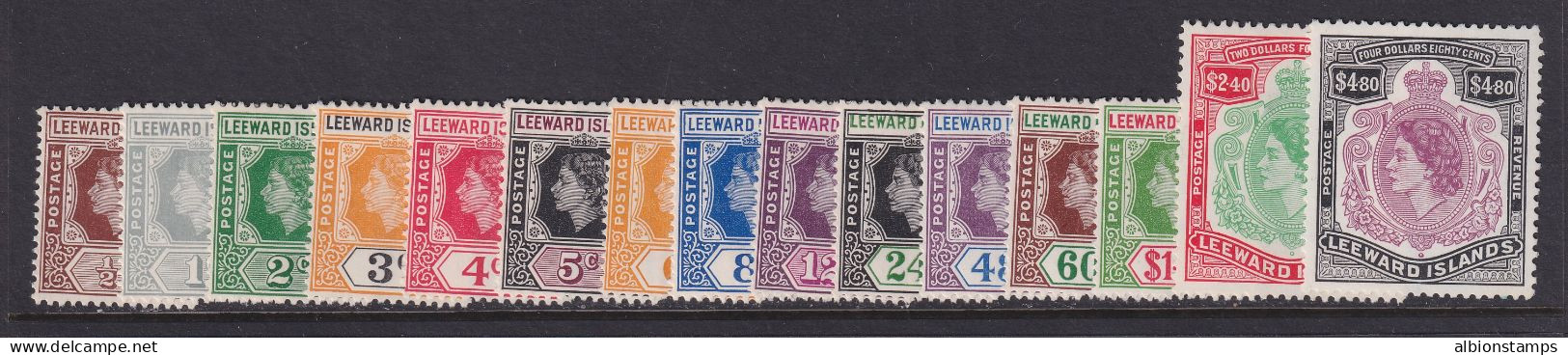 Leeward Islands, Scott 133-147 (SG 126-140), MLH/HR - Leeward  Islands