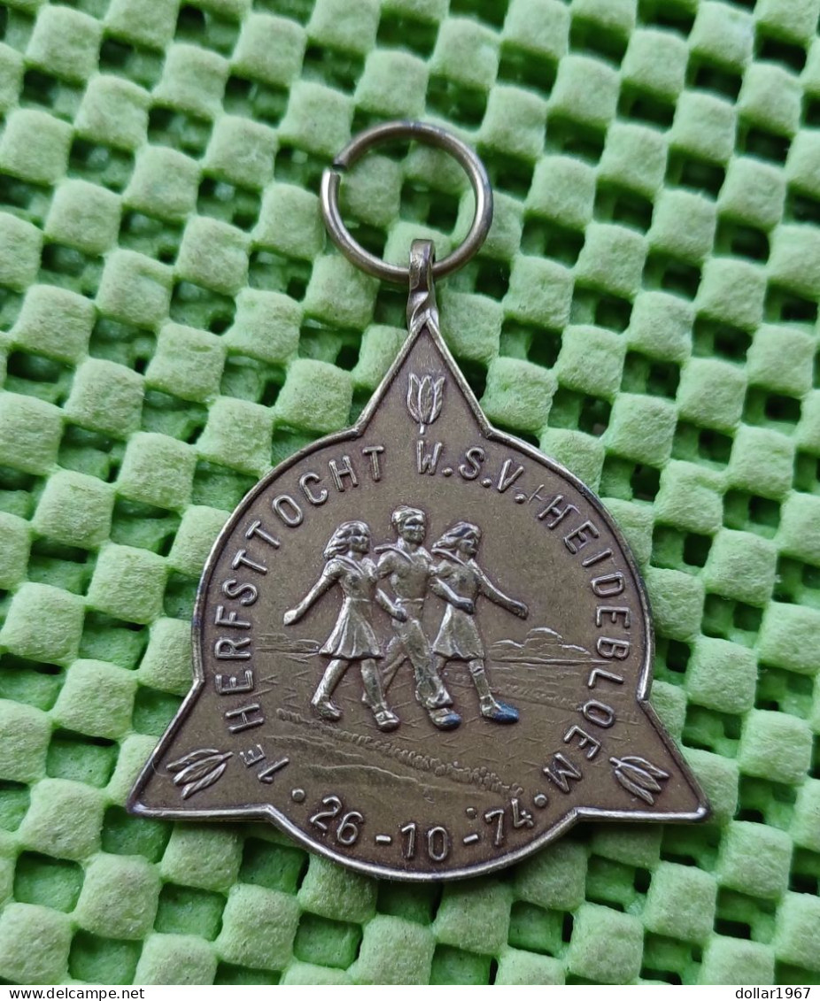 Medaille -   W.S.V. Heidebloem Oranjewoud 26-10-1974   -  Original Foto  !!  Medallion  Dutch - Sonstige & Ohne Zuordnung