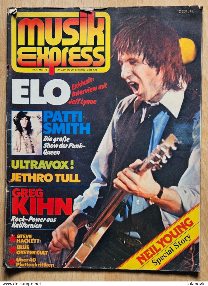 Musik Express [musikexpress]. Nr. 5 Mai 78 Neil Young, Patty Smith, Jethro Tull - Musik