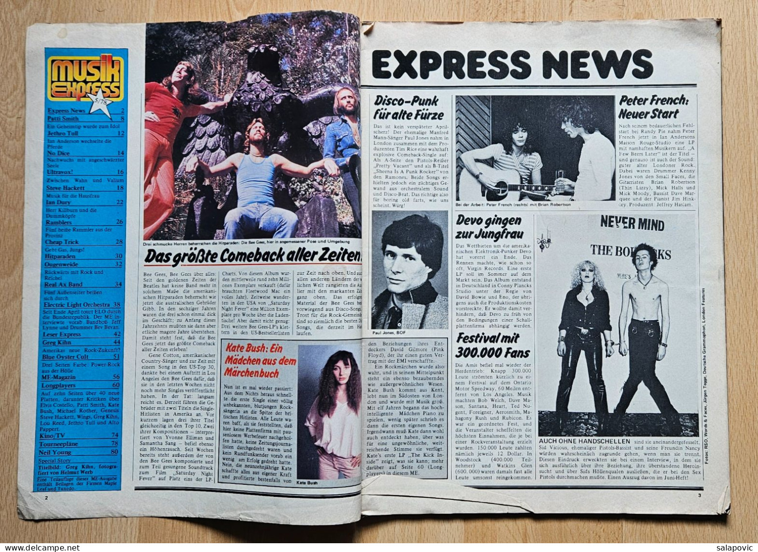 Musik Express [musikexpress]. Nr. 5 Mai 78 Neil Young, Patty Smith, Jethro Tull - Musique