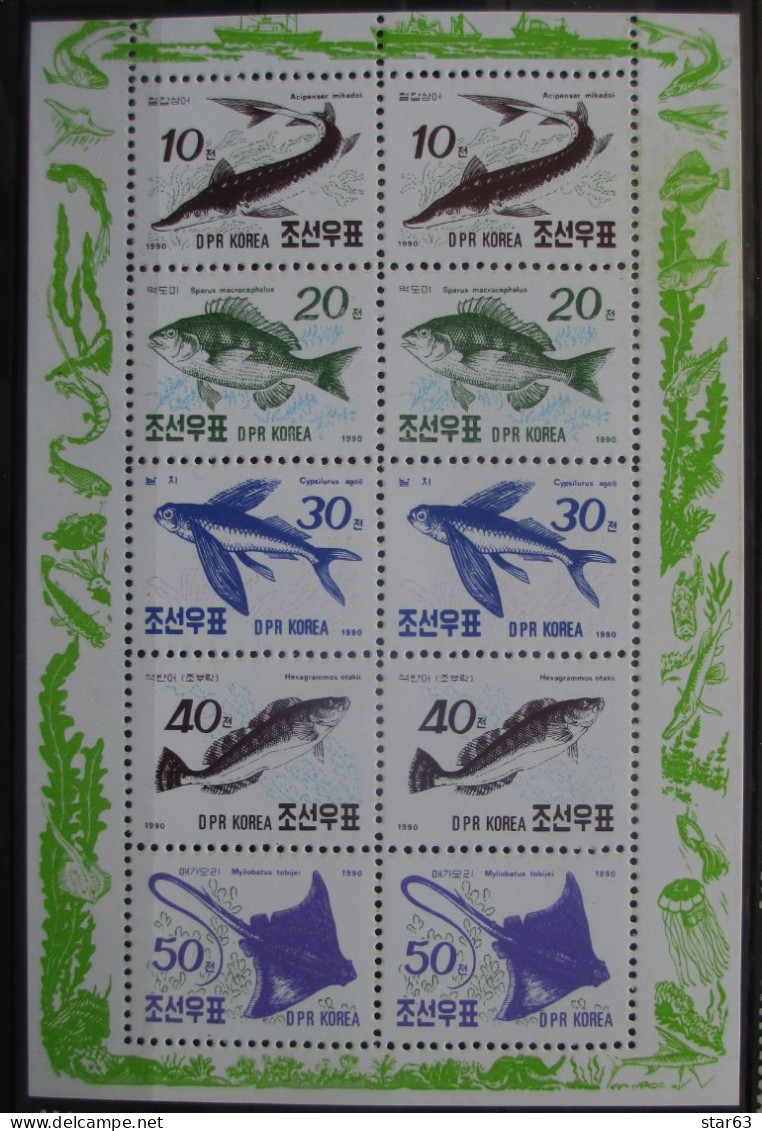 Korea  North   1990  Fishes  S/S  MNH - Korea (Nord-)