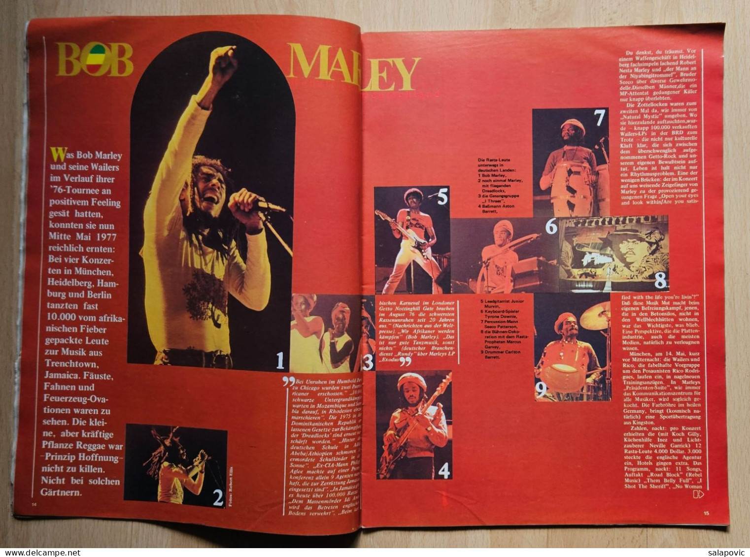 Musik Express [musikexpress]. Nr. 7 Mai 77  Eric Clapton, Bob Marley, Steve Miller... - Musik