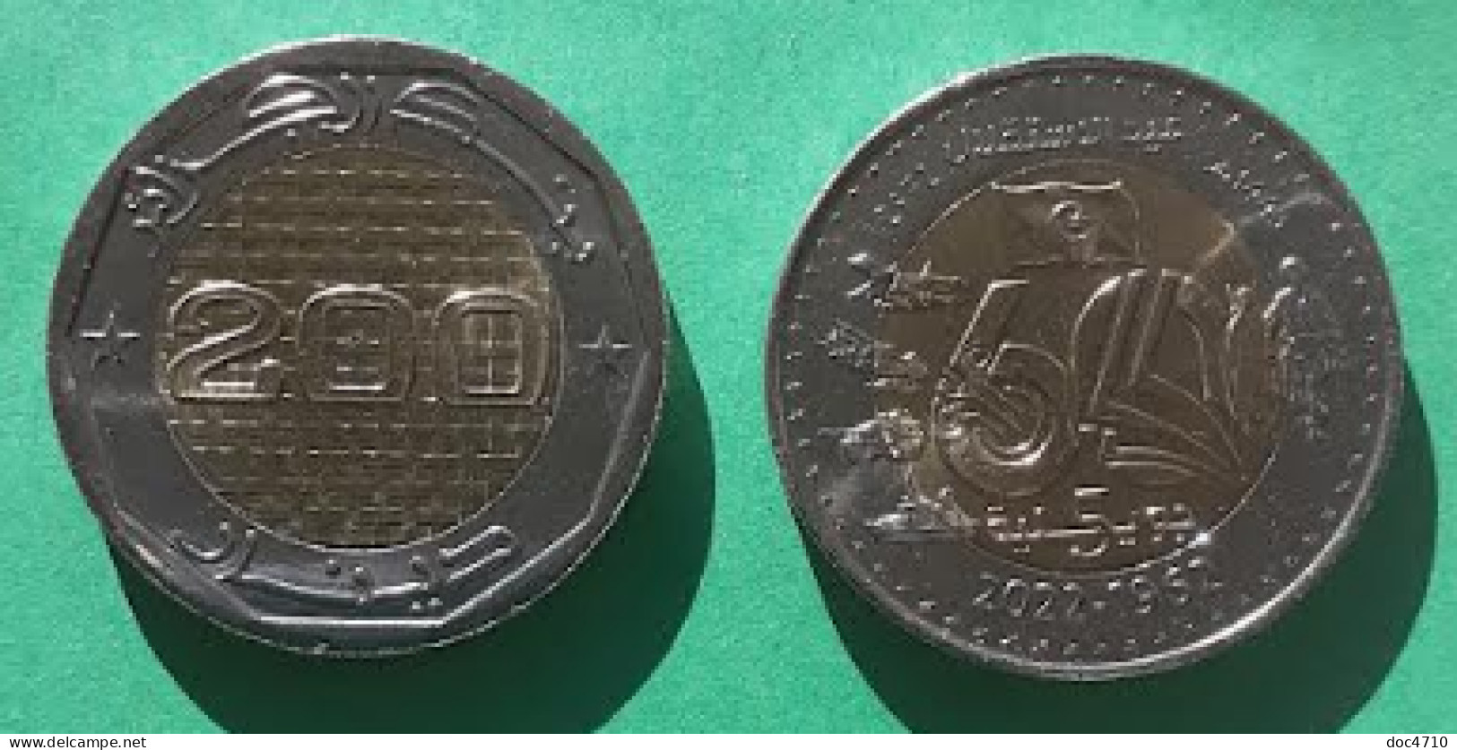 Algeria 200 Dinars 2022-AH1443, 60th Anniversary Of Independence, KM#New, Unc Bi-metallic - Algerije