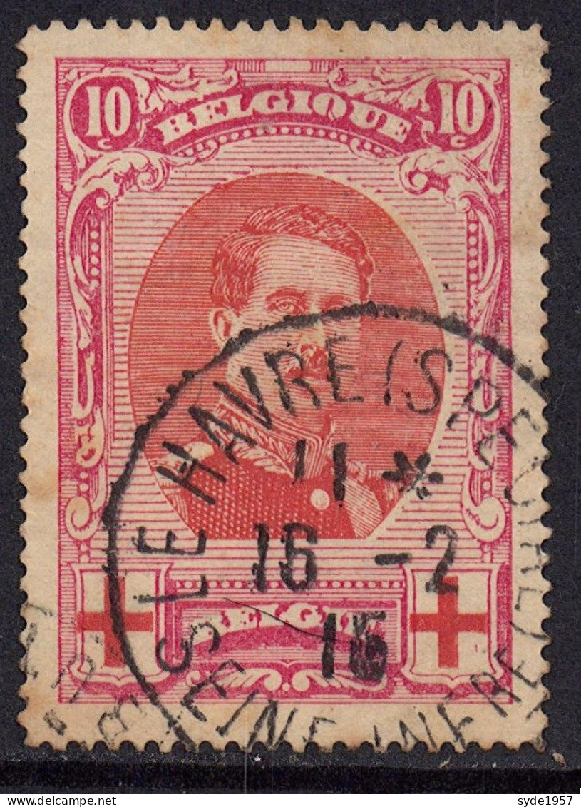 Belgique 1915 Croix Rouge COB 133 Oblitéré (cote >12€) - 1914-1915 Red Cross