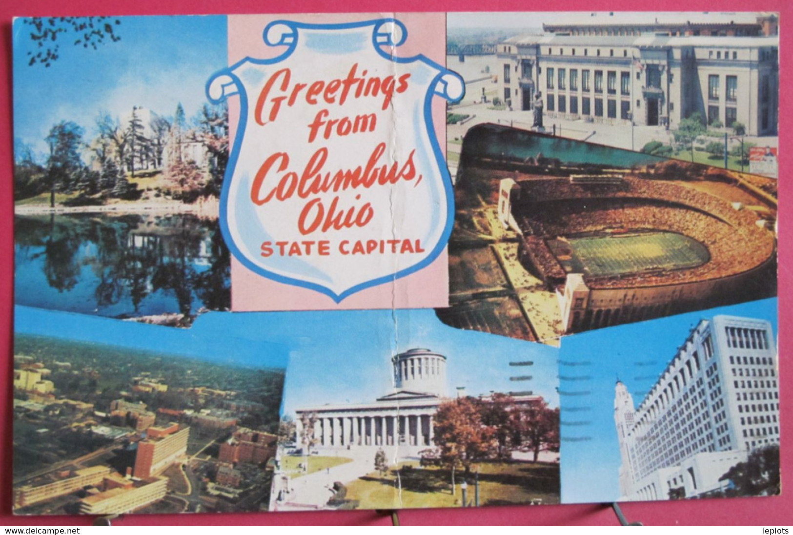 USA - Ohio - Greetings From Colombus - Jolis Timbres - 1958 - Columbus