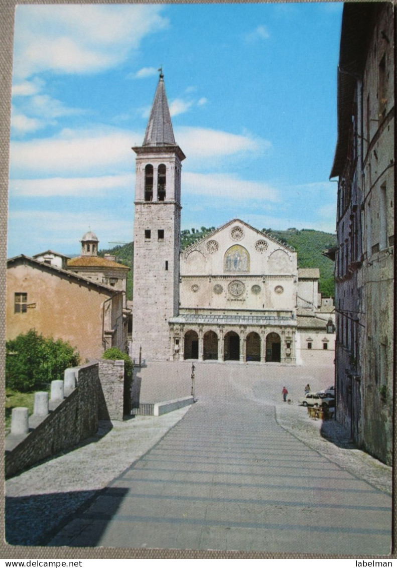 ITALY SPOLETO IL DUOMO CATHEDRAL CHURCH CARD PHOTO POSTCARD ANSICHTSKARTE CARTE POSTALE CARTOLINA - Iglesias