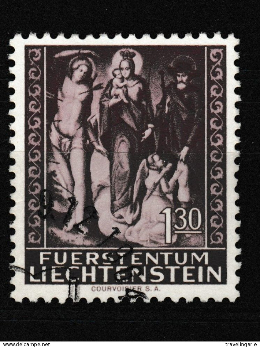 Liechtenstein 1964 Christmas 1F30 Madonna, St. Sebastien And St. Roch Used - Gebraucht