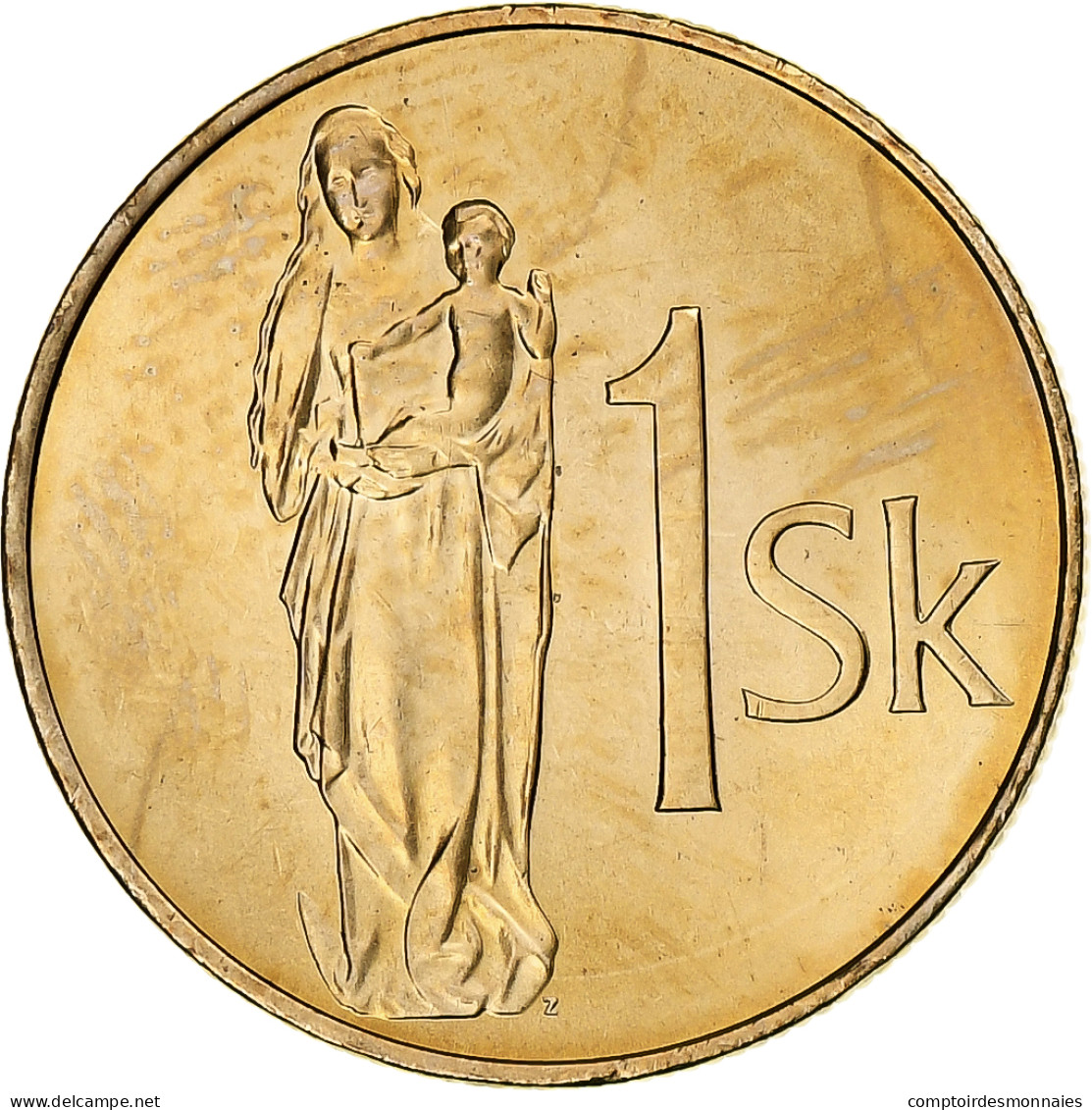 Slovaquie, 1 Koruna, 2007, Kremnica, Copper Plated Bronze, SPL+, KM:12 - Slovaquie