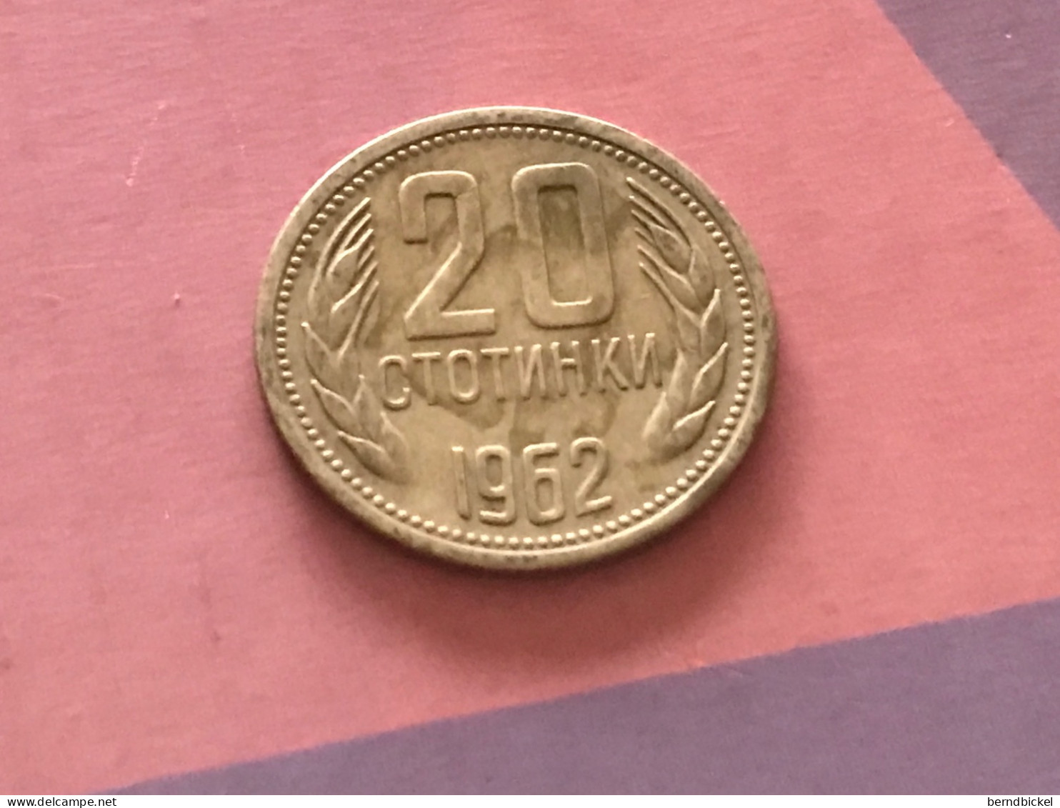 Münze Münzen Umlaufmünze Bulgarien 20 Stotinki 1962 - Bulgarije