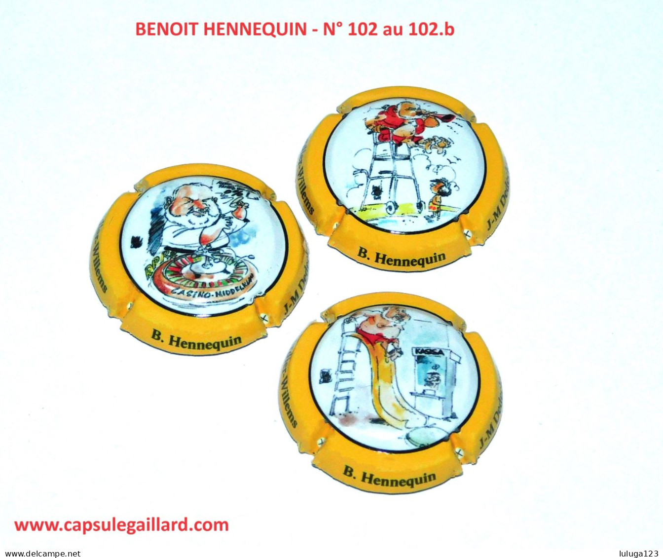 Série De 3 Capsules De Champagne - BENOIT HENNEQUIN N°102 Au 102.b - Collections