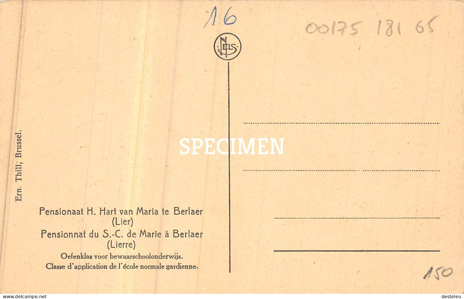 Pensionnat H. Hart Van Maria Te Berlaer - Oefenklas - Berlaar - Berlaar