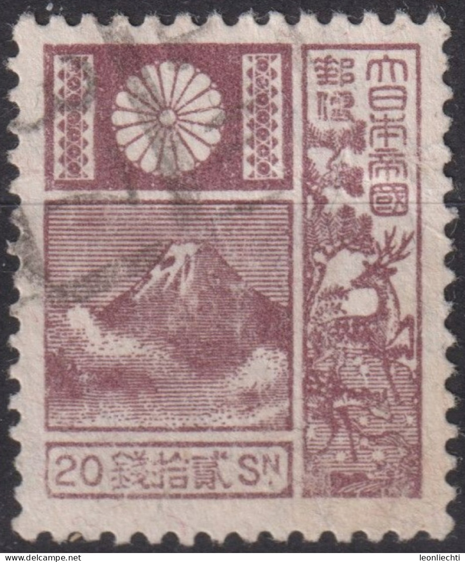 1931 Japan Kaiser Hirohito (Showa Era) ° Mi:JP 190II, Sn:JP 176, Sg:JP 268, Mt Fuji And Deer (1930-37) - New Die - Gebraucht