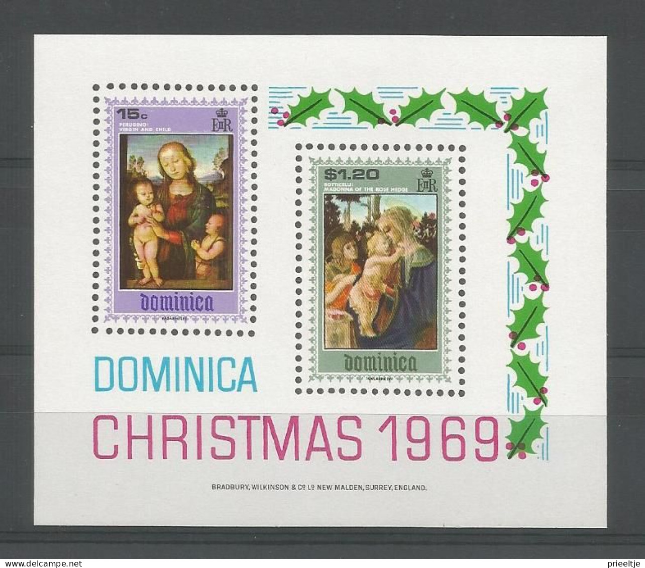 Dominica 1969 Christmas S/S Y.T. BF 1 ** - Dominique (...-1978)
