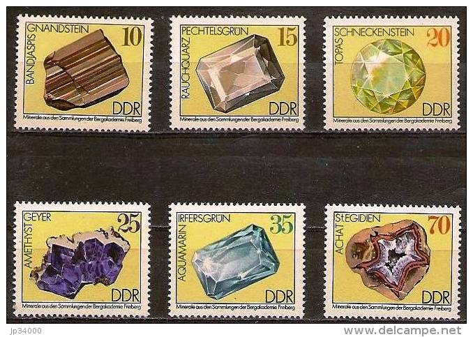 ALLEMAGNE DE L'EST Mineraux Yvert N° 1687/92 , MNH, Neuf Avec Charniere - Minerals