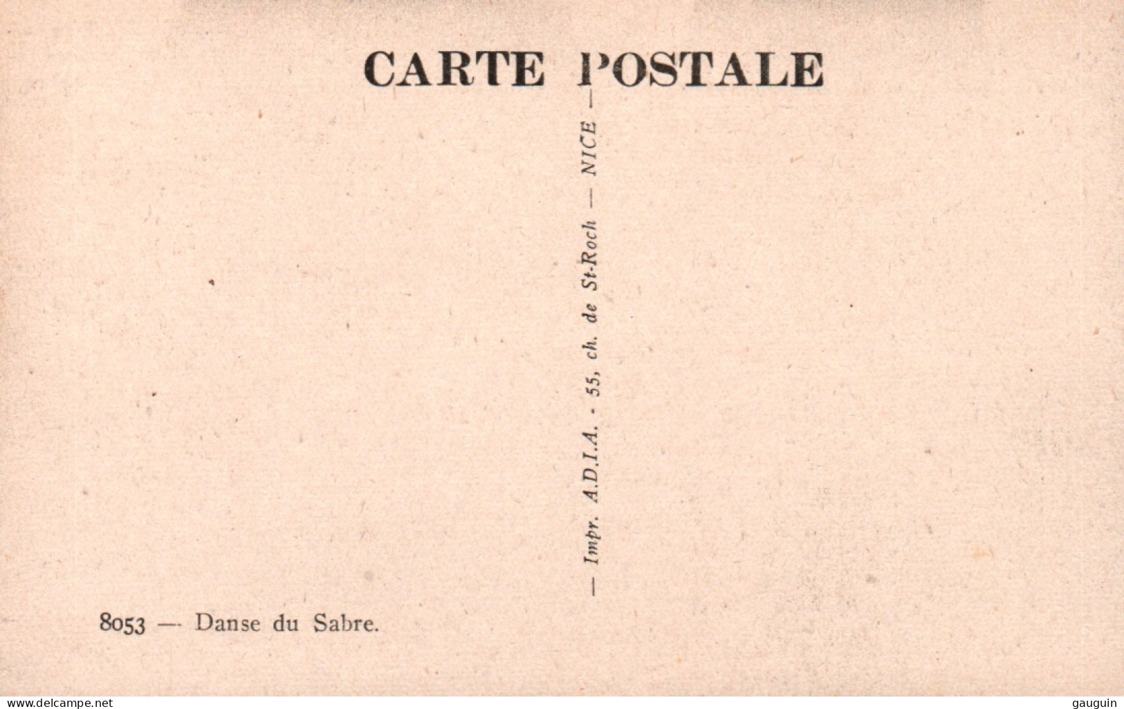 CPA - DANSE Du SABRE … Edition A.d.i.a - Hommes