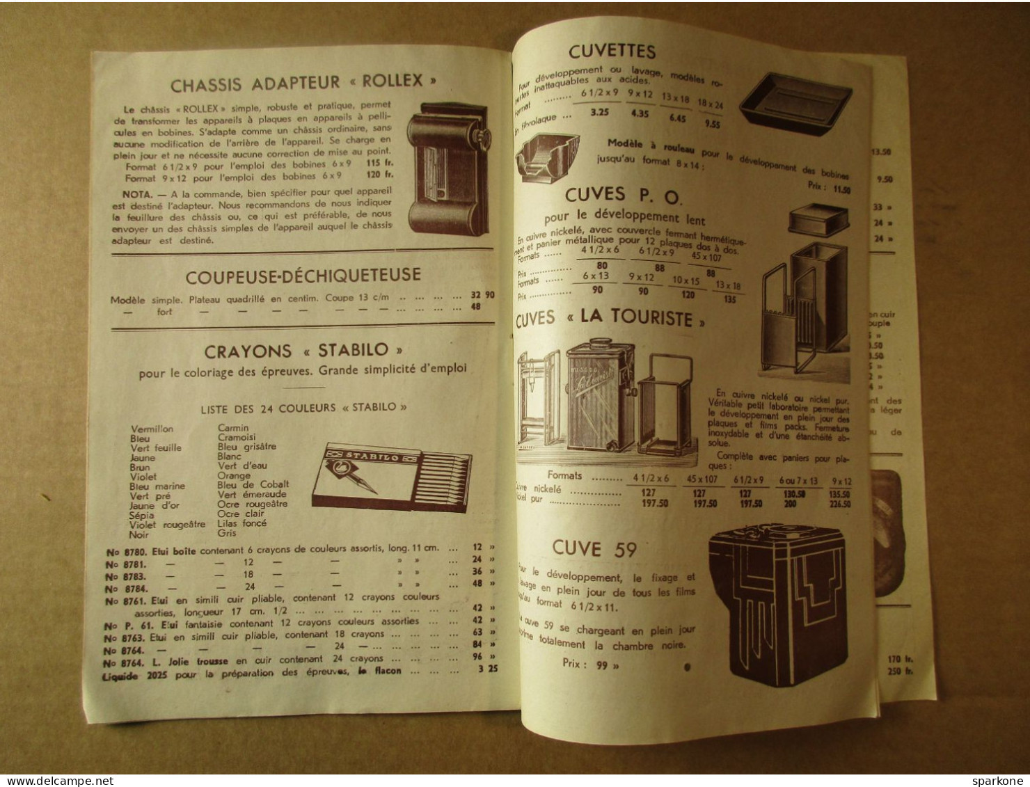 Phot Office - 1939 - Petit Livret Catalogue - Photographs