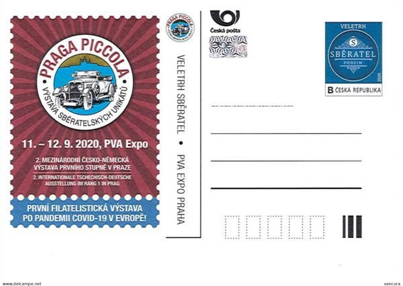 CDV 193 Czech Republic Sberatel/Collector/Sammler Praga Picolla 2020 Covid Coronavirus - Cartes Postales