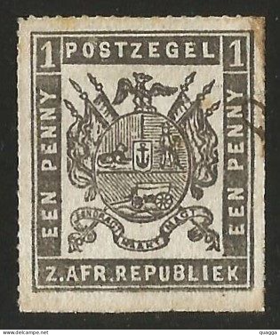 Transvaal 1870-71. 1d Grey-black, Fine Roulette, SACC 21a, SG 22a. - Transvaal (1870-1909)