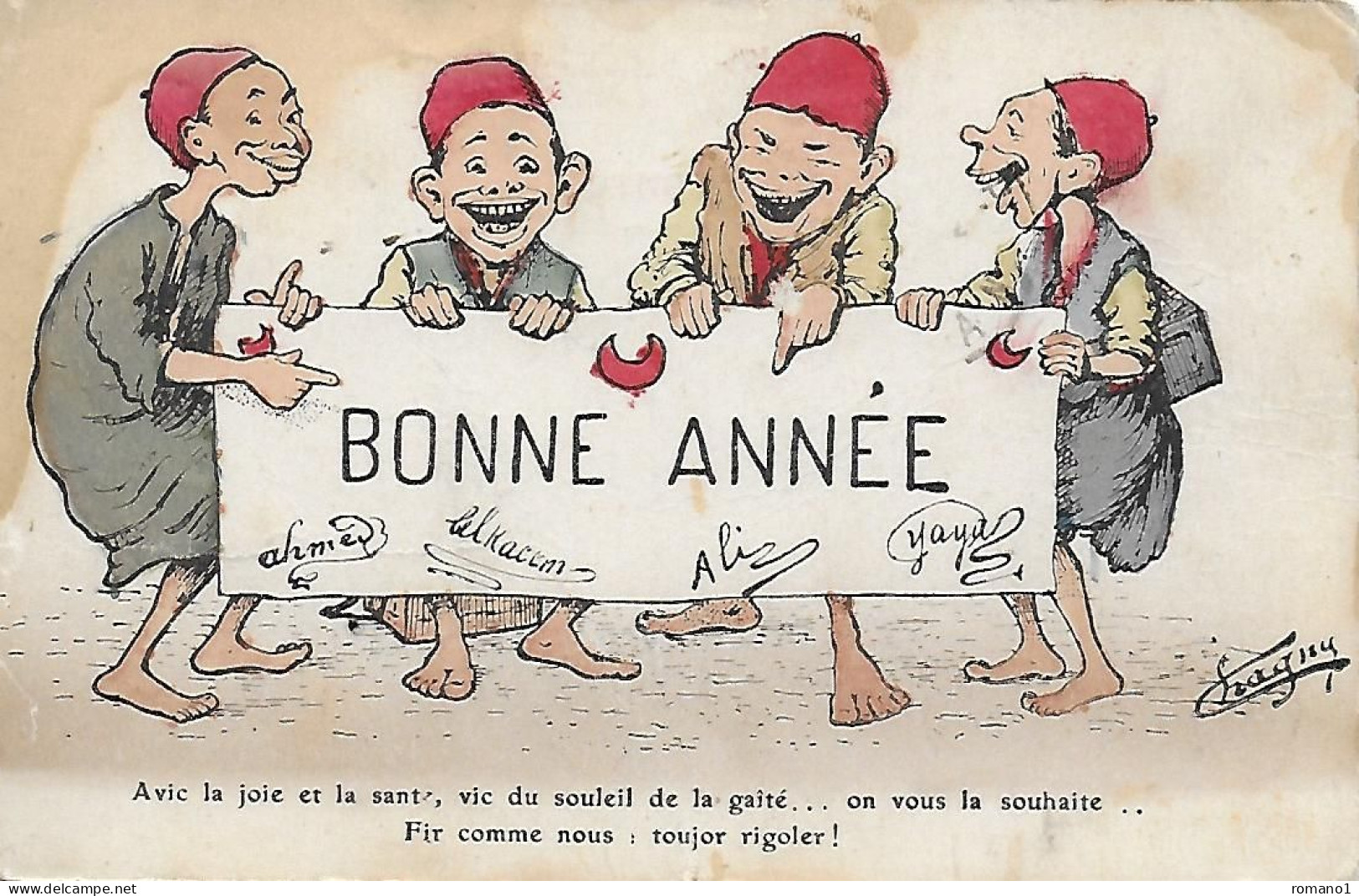 Algérie )  Illustrateur Chagny - Bonne Année - Avic La Joie Et La Santé, Vic Du Soleil Et La Gaieté ..... - Niños