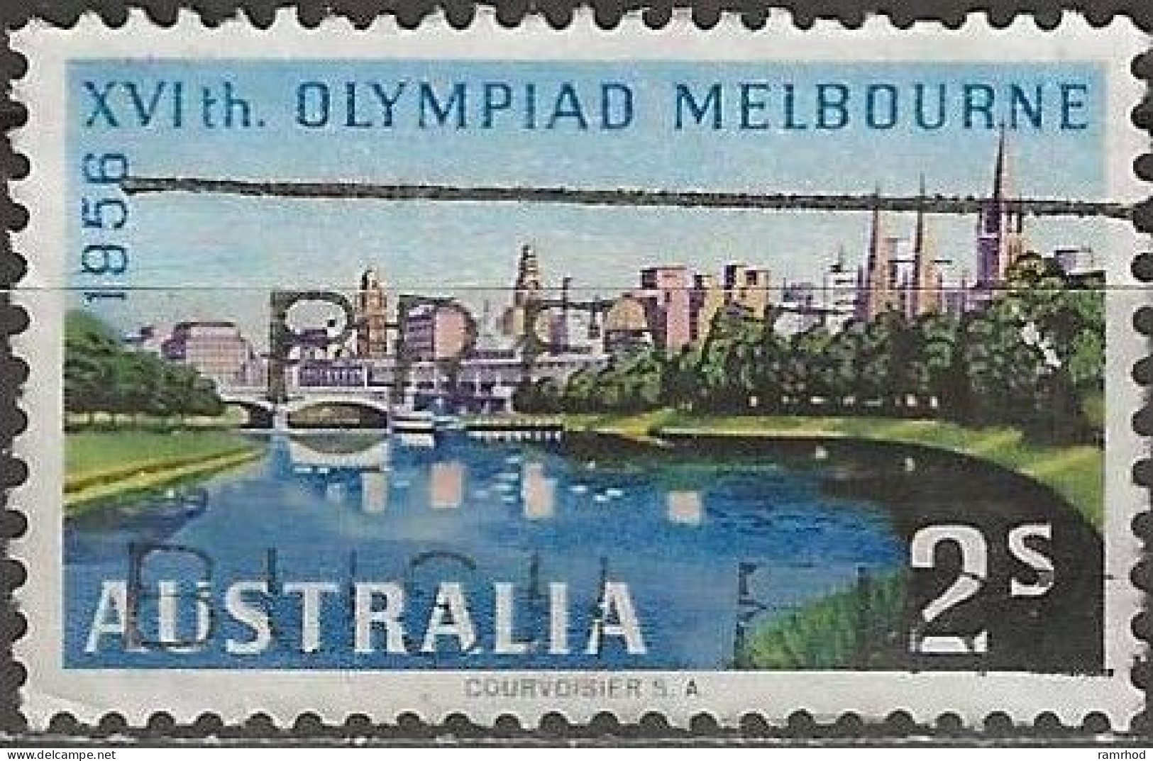 AUSTRALIA 1956 Olympic Games, Melbourne - 2s Collins Street, Melbourne FU - Gebraucht