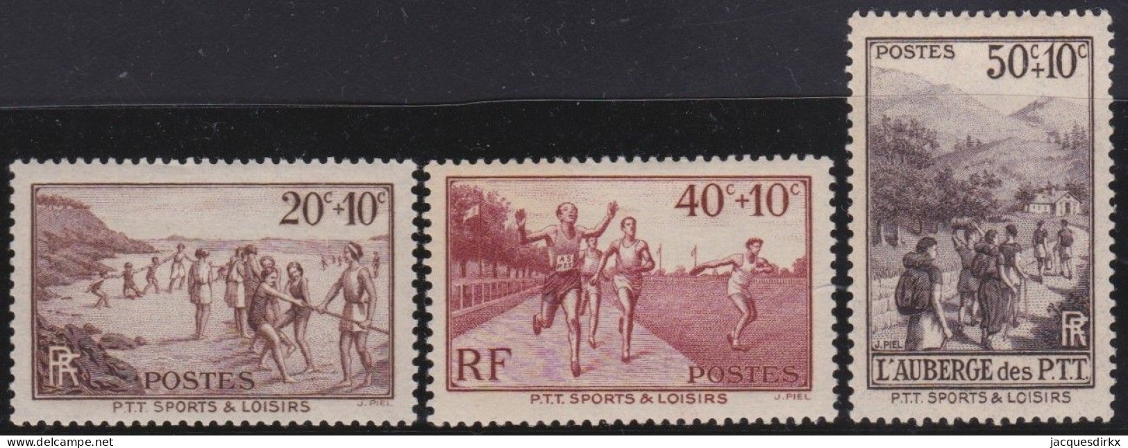 France  .  Y&T   .   345/347   .     *      .     Neuf Avec Gomme - Unused Stamps