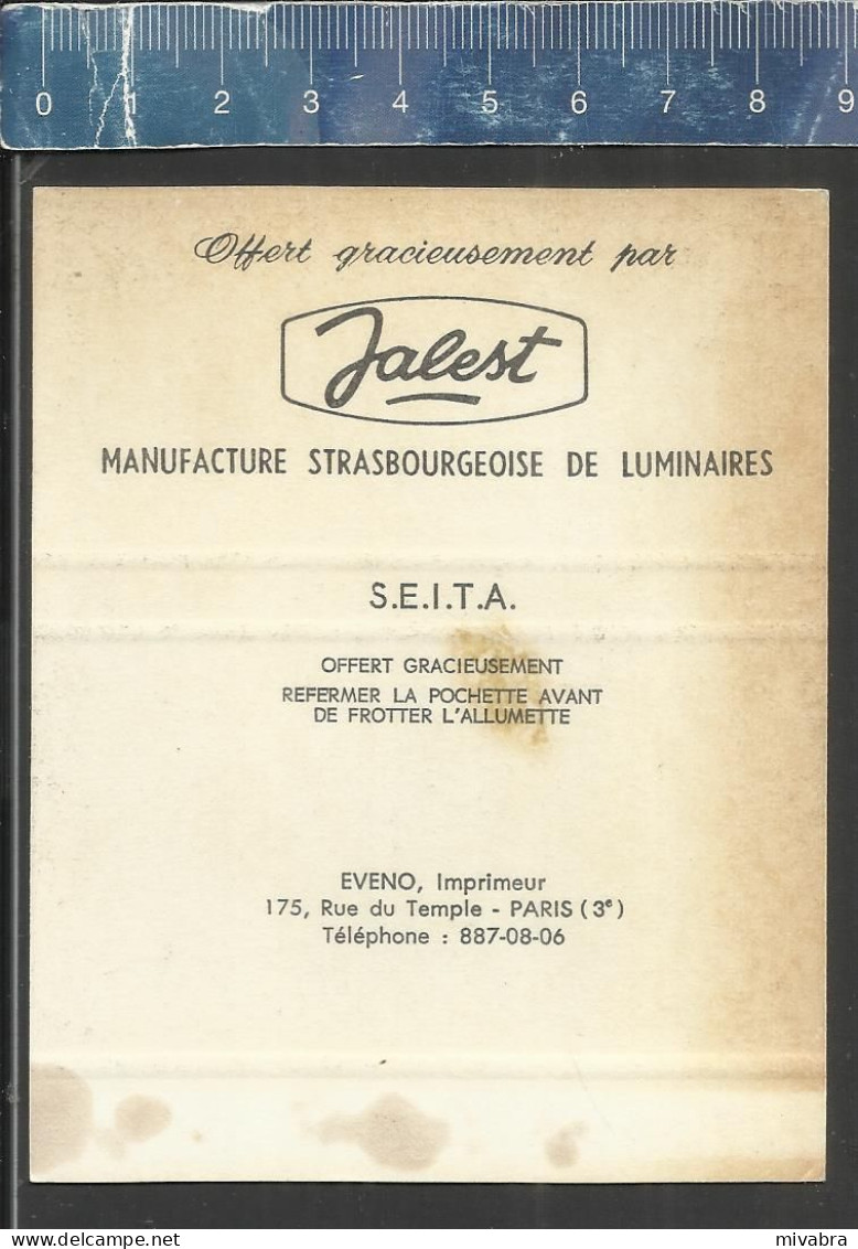 JALEST MANUFACTURE STRASBOURGEOISE DE LUMINAIRES -  OLD MATCHCOVER FRANCE - Boites D'allumettes - Etiquettes