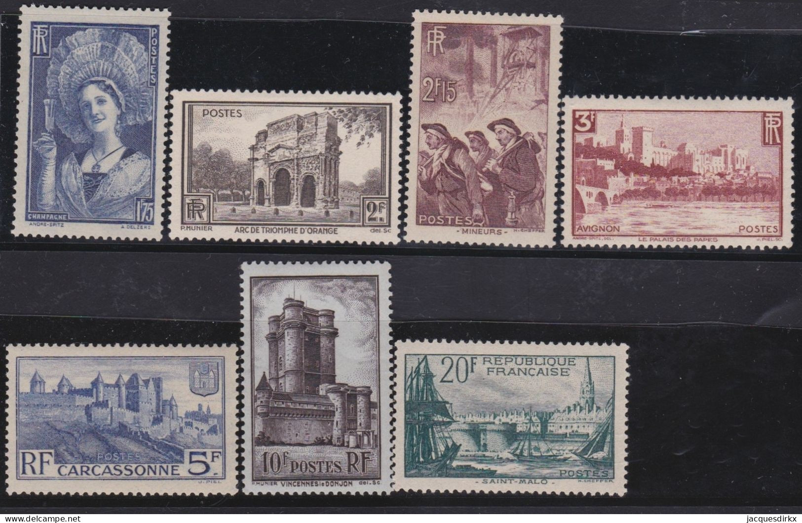 France  .  Y&T   .   388/394   .     *  (388: (*) )    .     Neuf Avec Gomme - Unused Stamps