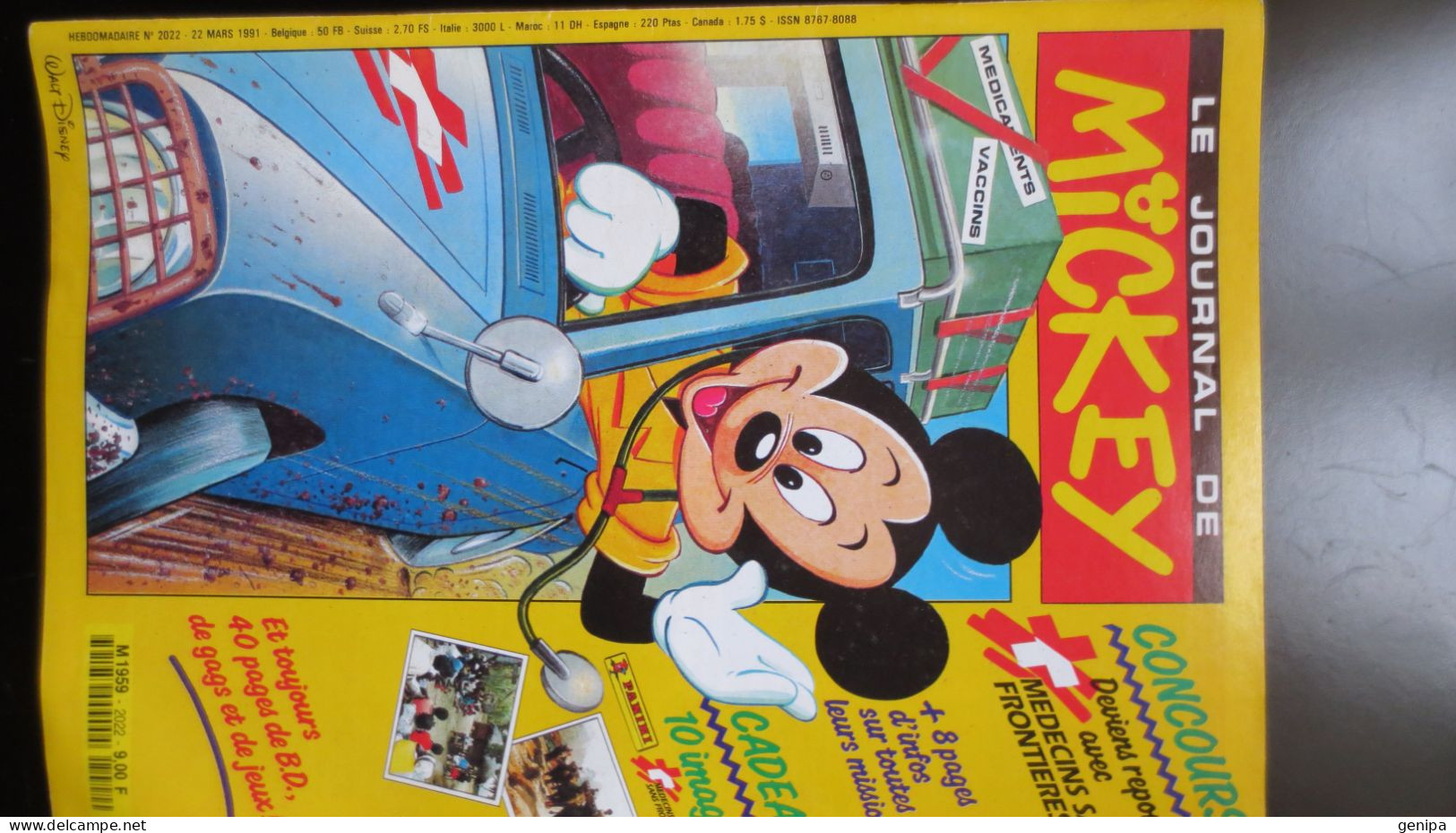 JOURNAL DE MICKEY N° 2022.  Année 1991 - Journal De Mickey